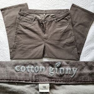 Cotton Ginny Womens eco-ganic Pants Size 18 Plus Petite